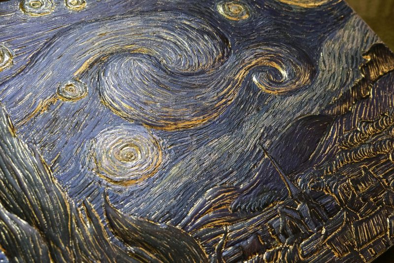 【 梵谷•星夜 】 浮雕燙金 - 版畫 - Image 6